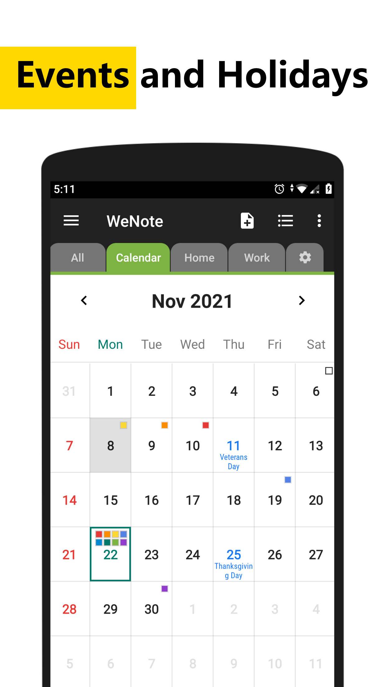 اسکرین شات 3 برنامه WeNote: Notes Notepad Notebook