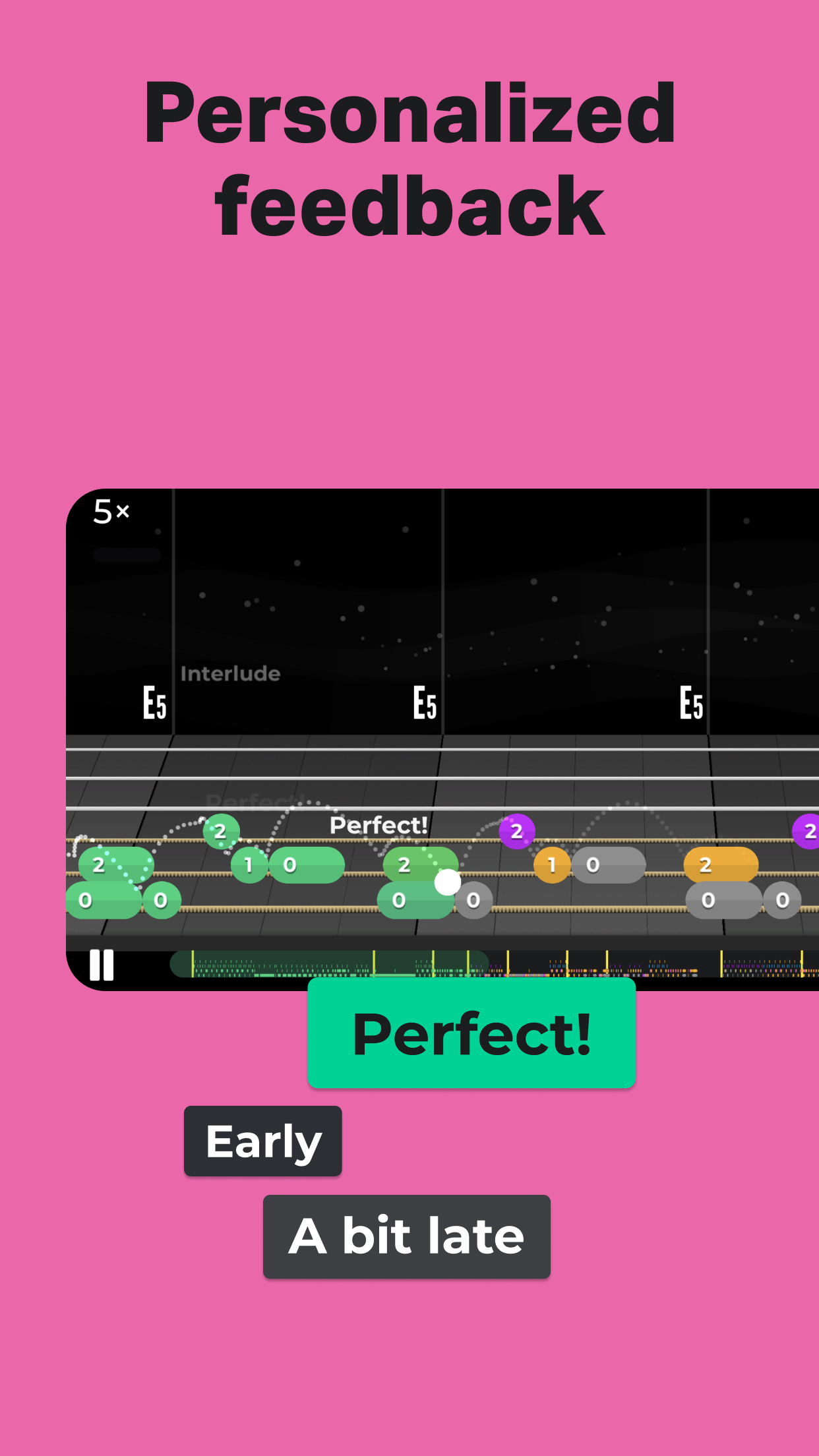 اسکرین شات 6 برنامه Yousician: Learn & Play Guitar
