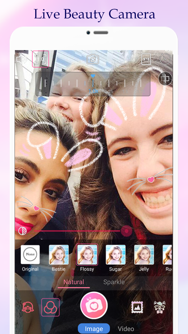 اسکرین شات 2 برنامه BestieCam -Selfie Photo Editor