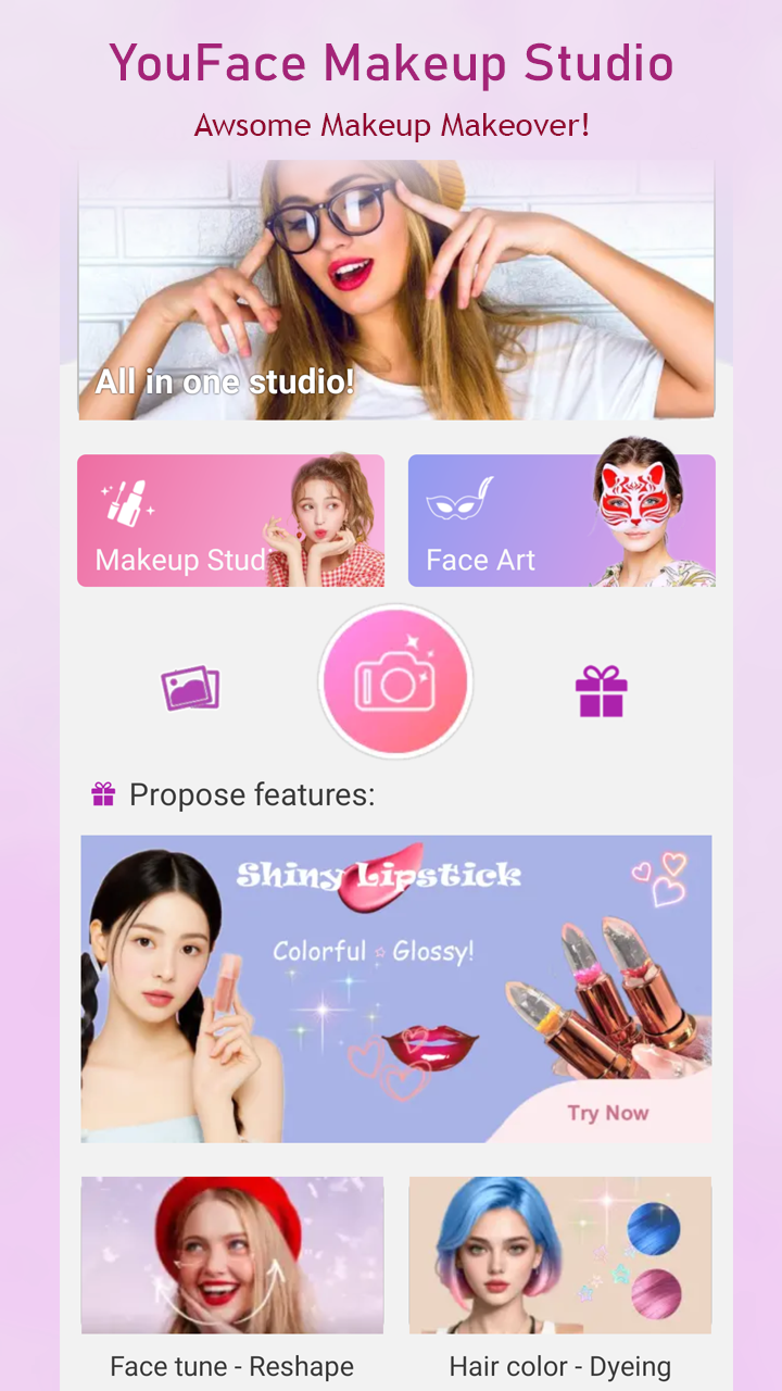 اسکرین شات 1 برنامه YouFace Makeup Studio