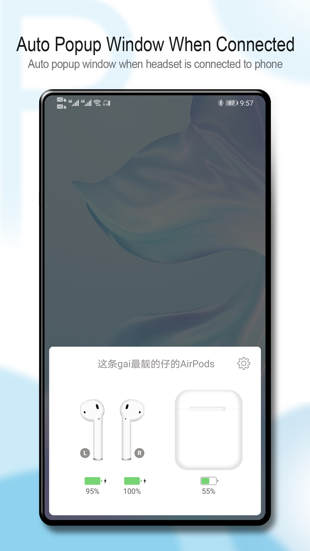 اسکرین شات 1 برنامه PodsBattery - AirPods battery
