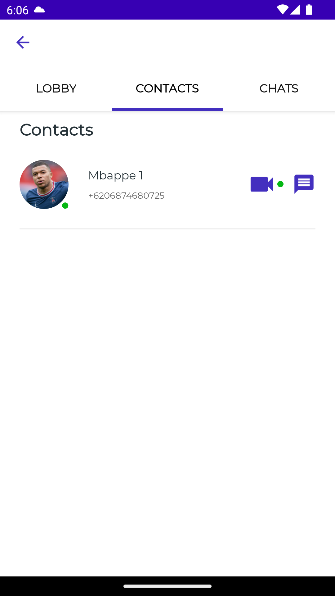 اسکرین شات 4 برنامه Mbappe Fake Video Call