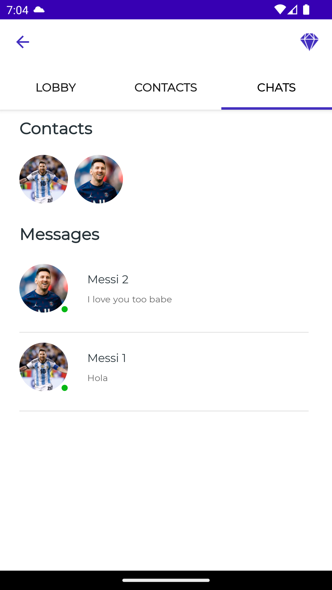 اسکرین شات 6 برنامه Lionel Messi Fake Video Call