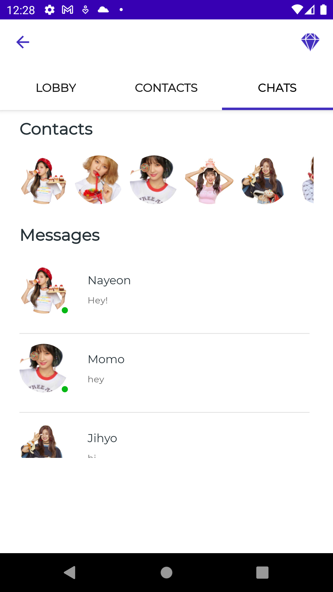 اسکرین شات 6 برنامه Twice - Fake Chat & Video Call