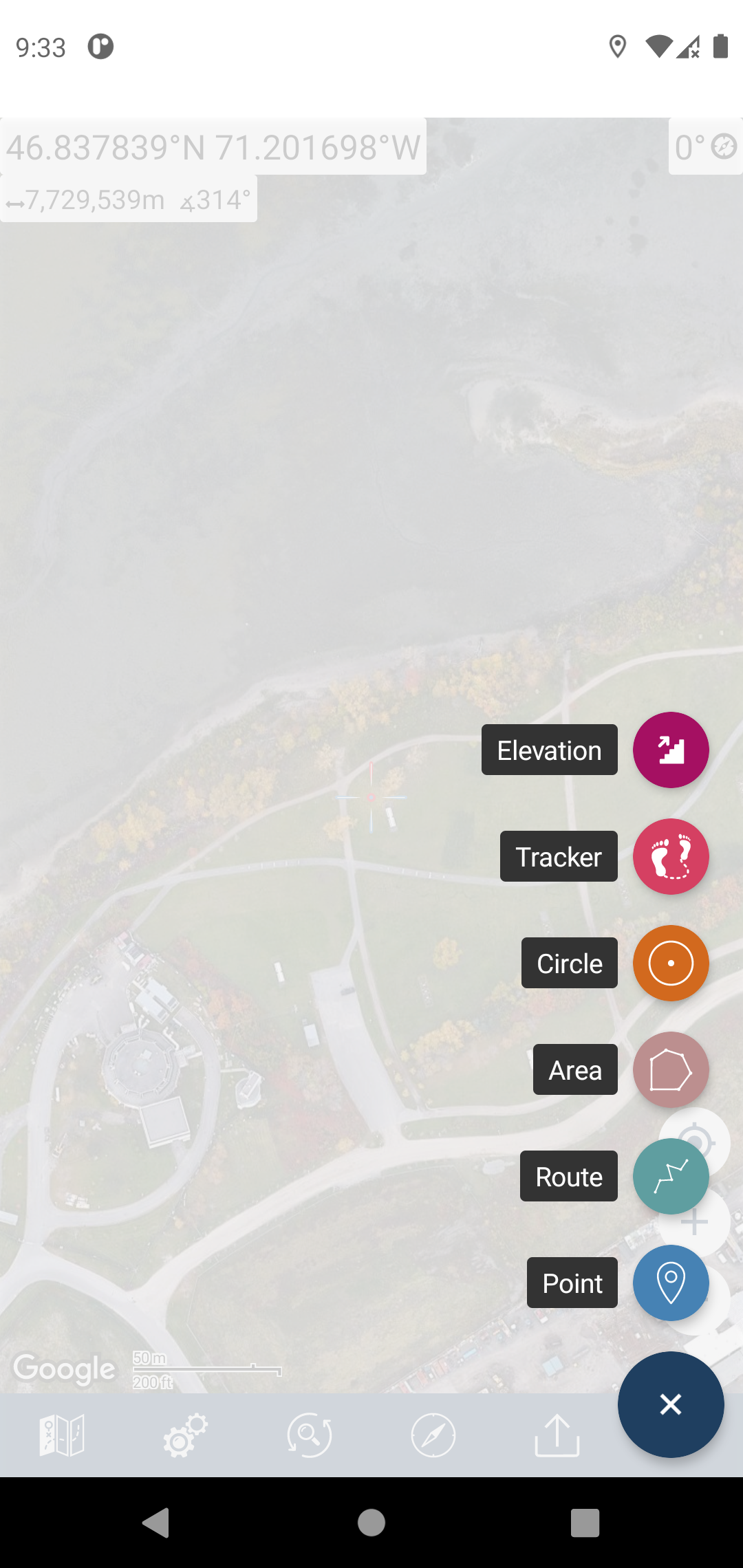 اسکرین شات 5 برنامه Hawk Map GPS-GIS