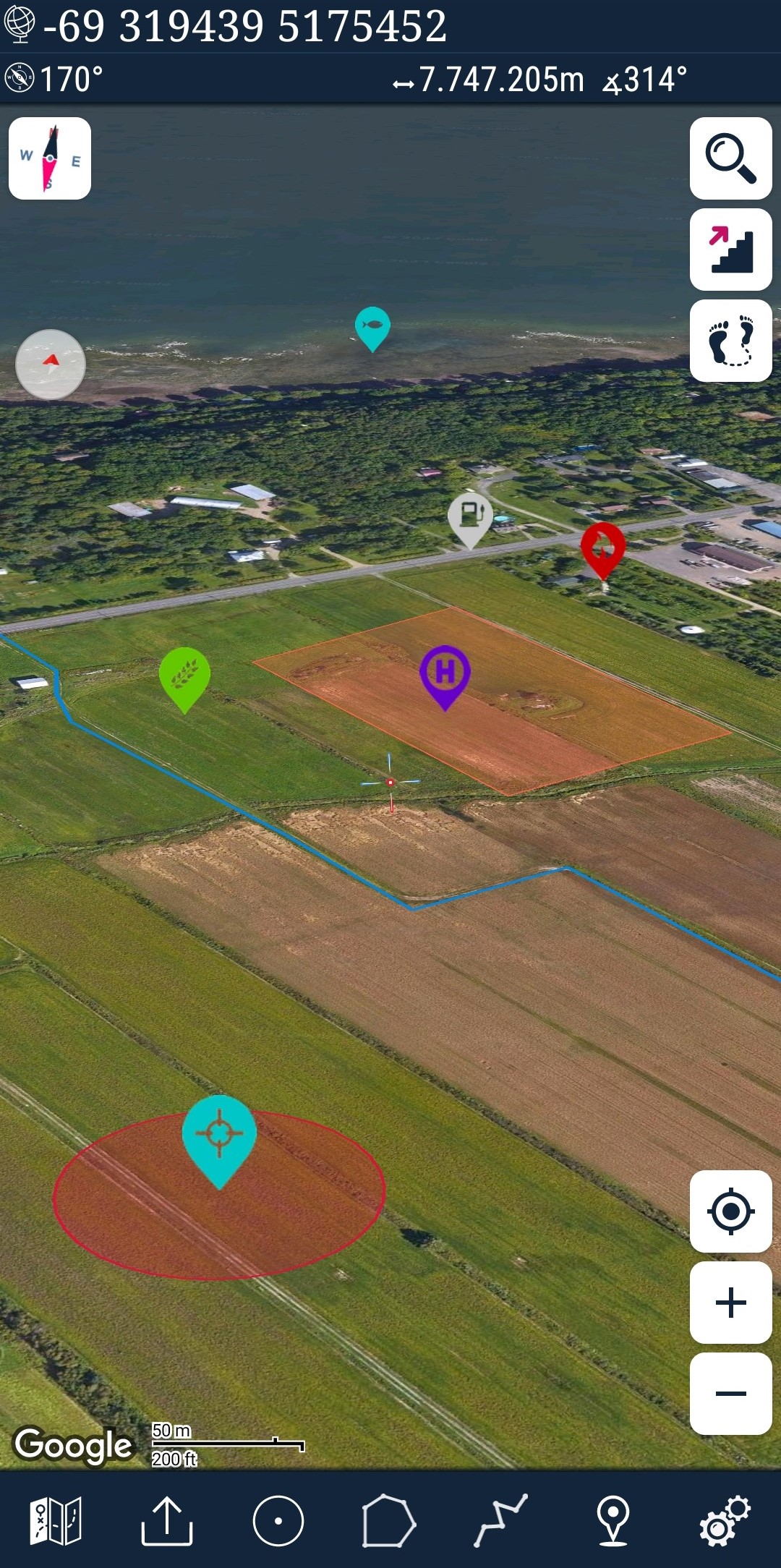 اسکرین شات 1 برنامه Mgrs & Utm Map: Tactical GPS