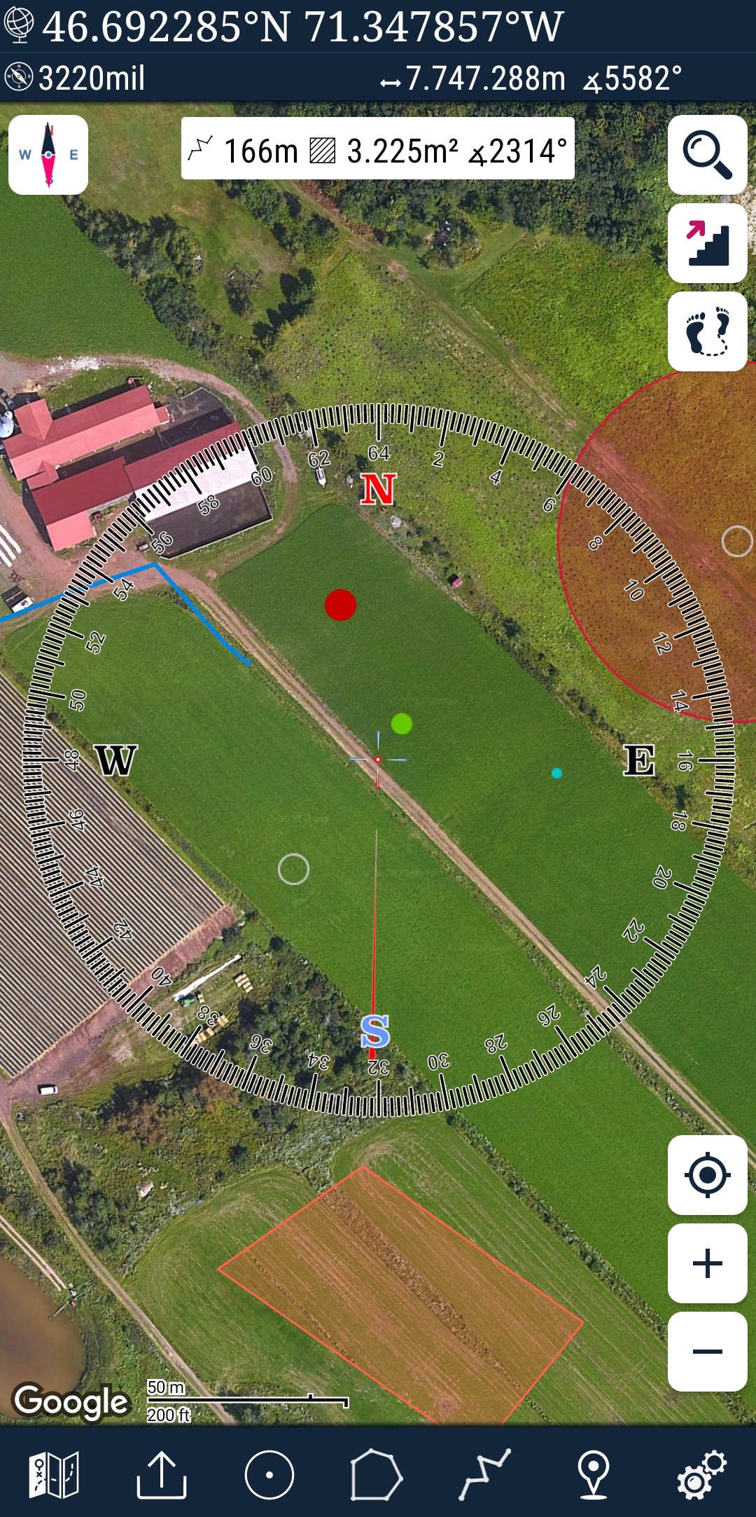 اسکرین شات 4 برنامه Mgrs & Utm Map: Tactical GPS