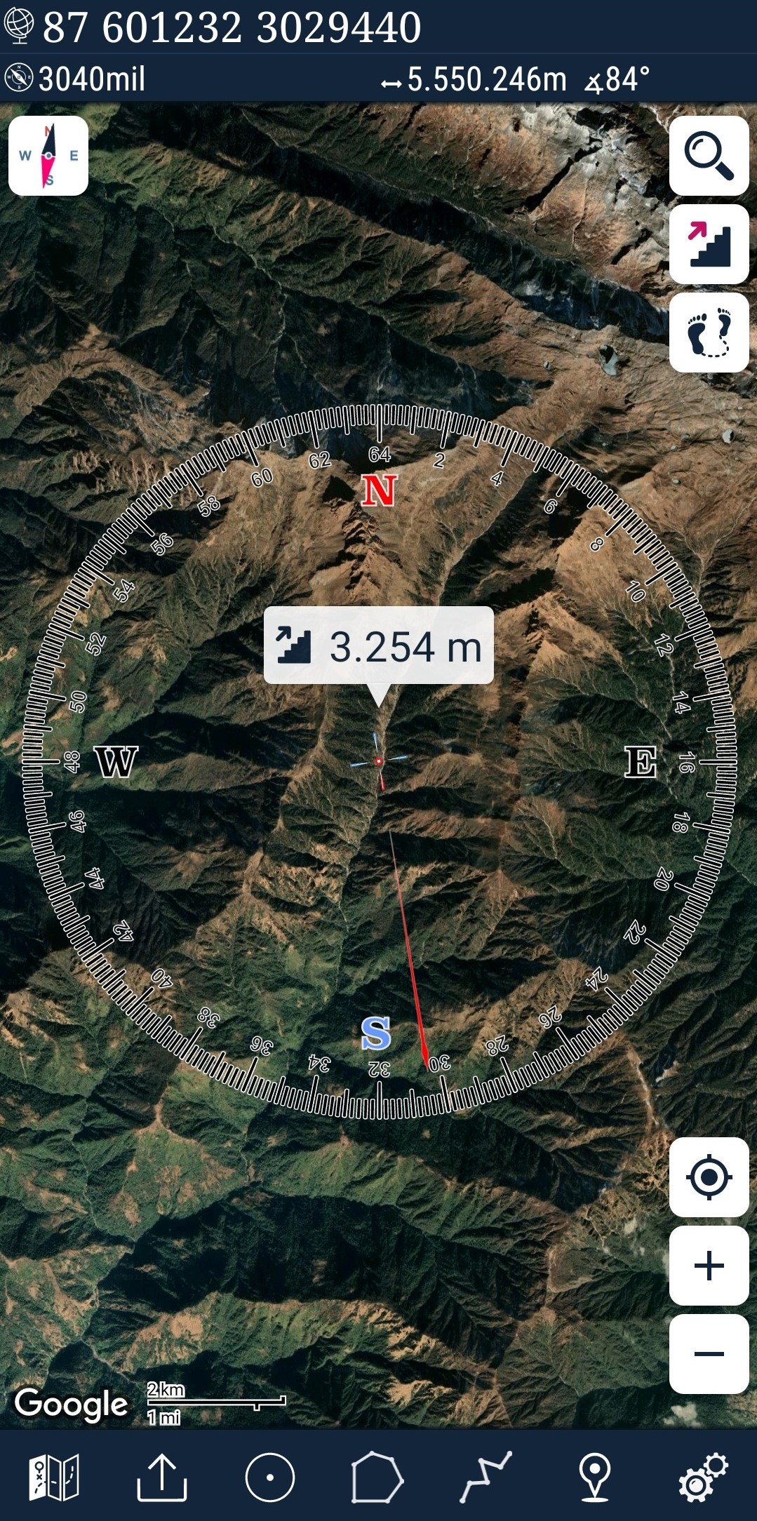 اسکرین شات 2 برنامه Mgrs & Utm Map: Tactical GPS