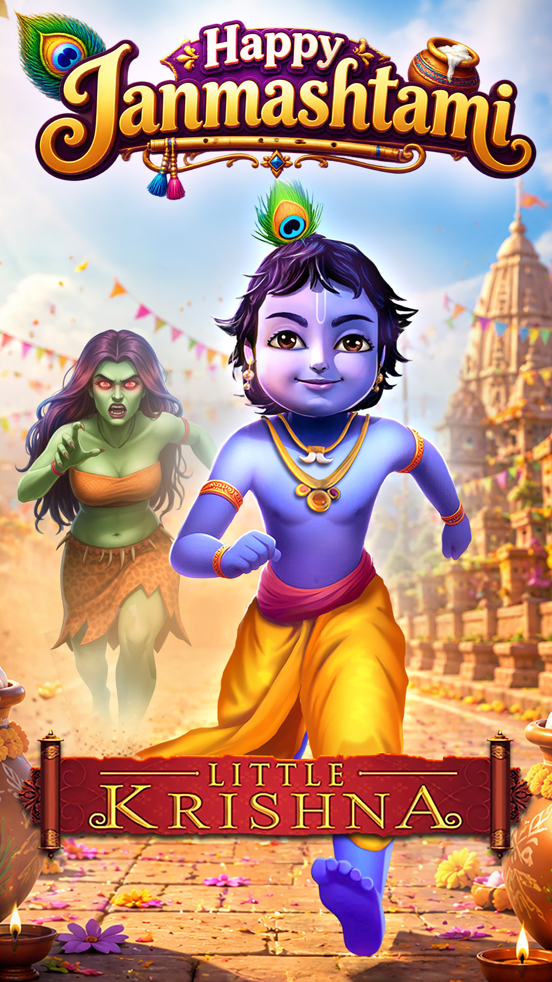 اسکرین شات 1 بازی Little Krishna
