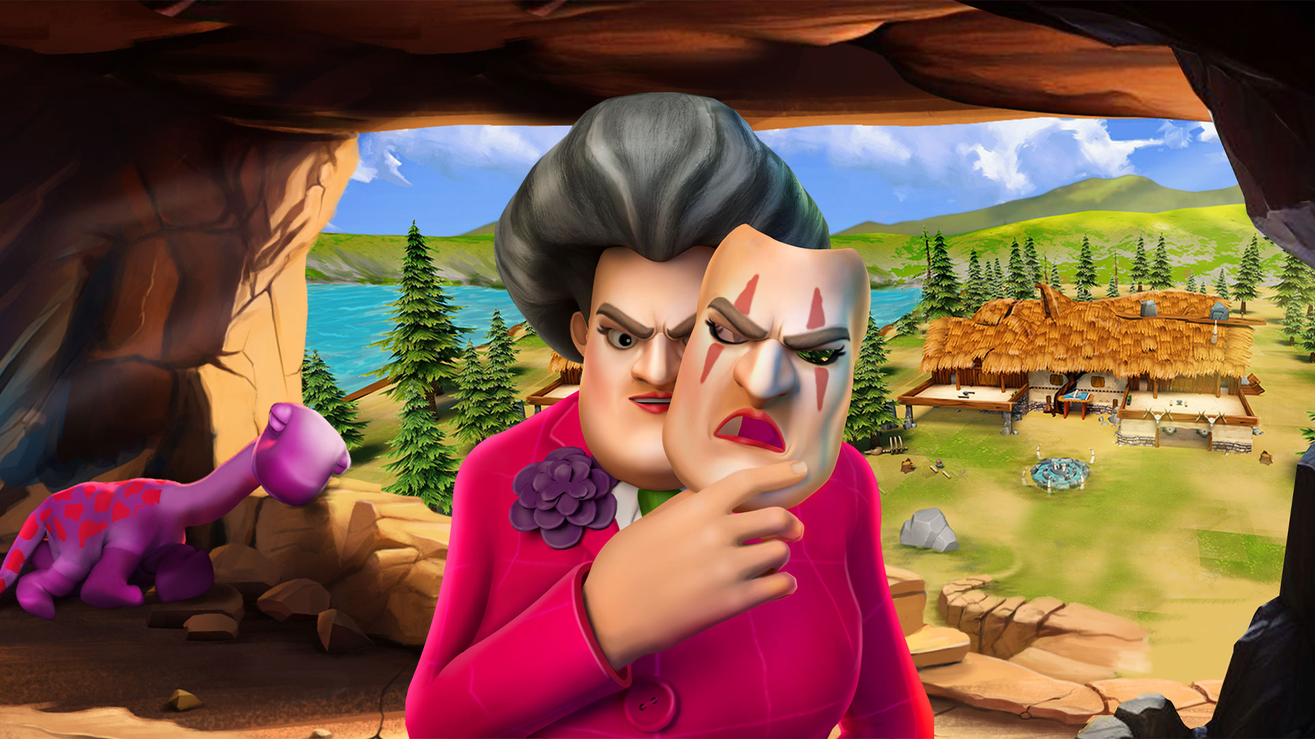 اسکرین شات 2 بازی Scary Teacher 3D: عصر حجر