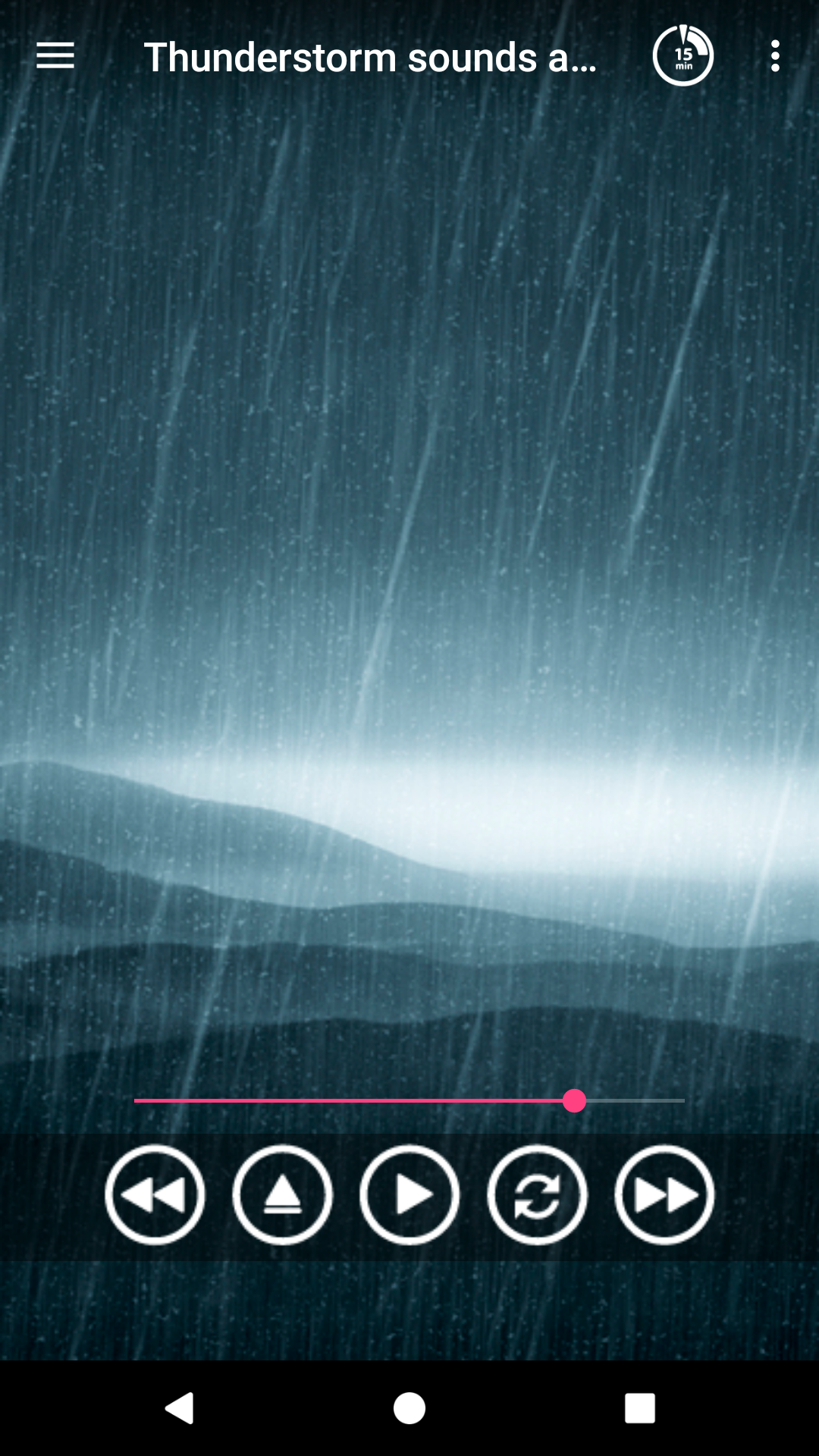 اسکرین شات 1 برنامه Thunderstorm sounds for sleep