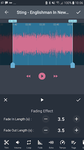 اسکرین شات 2 برنامه AndroSound Audio Editor