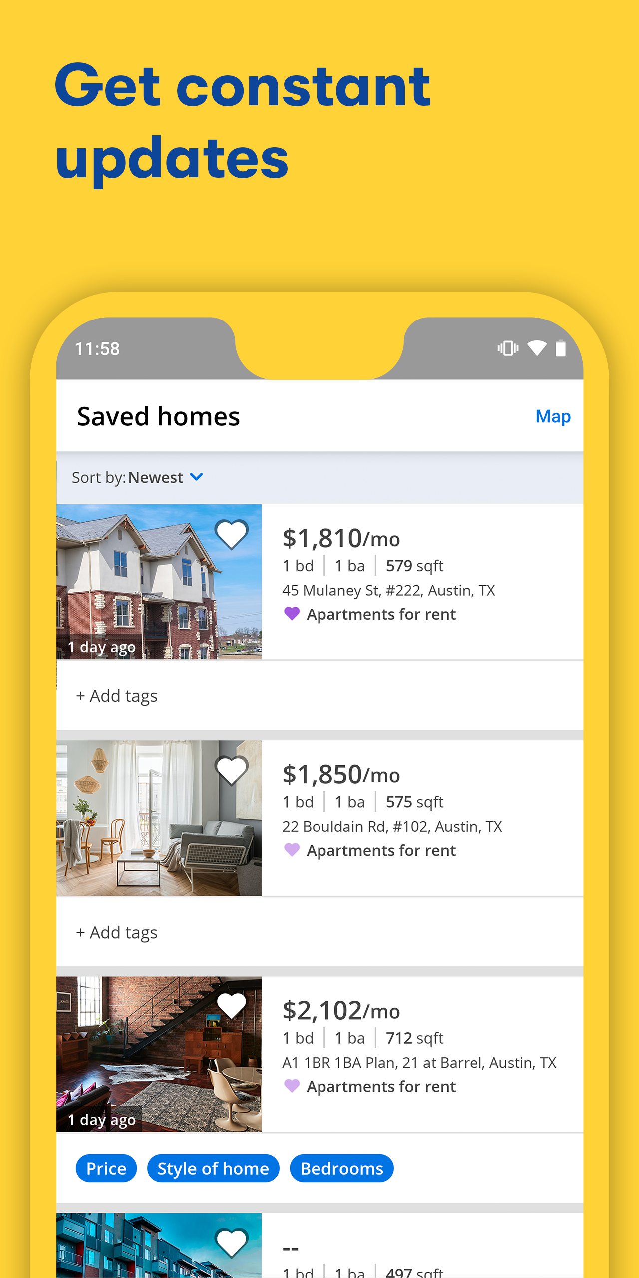 اسکرین شات 2 برنامه Apartments & Rentals - Zillow