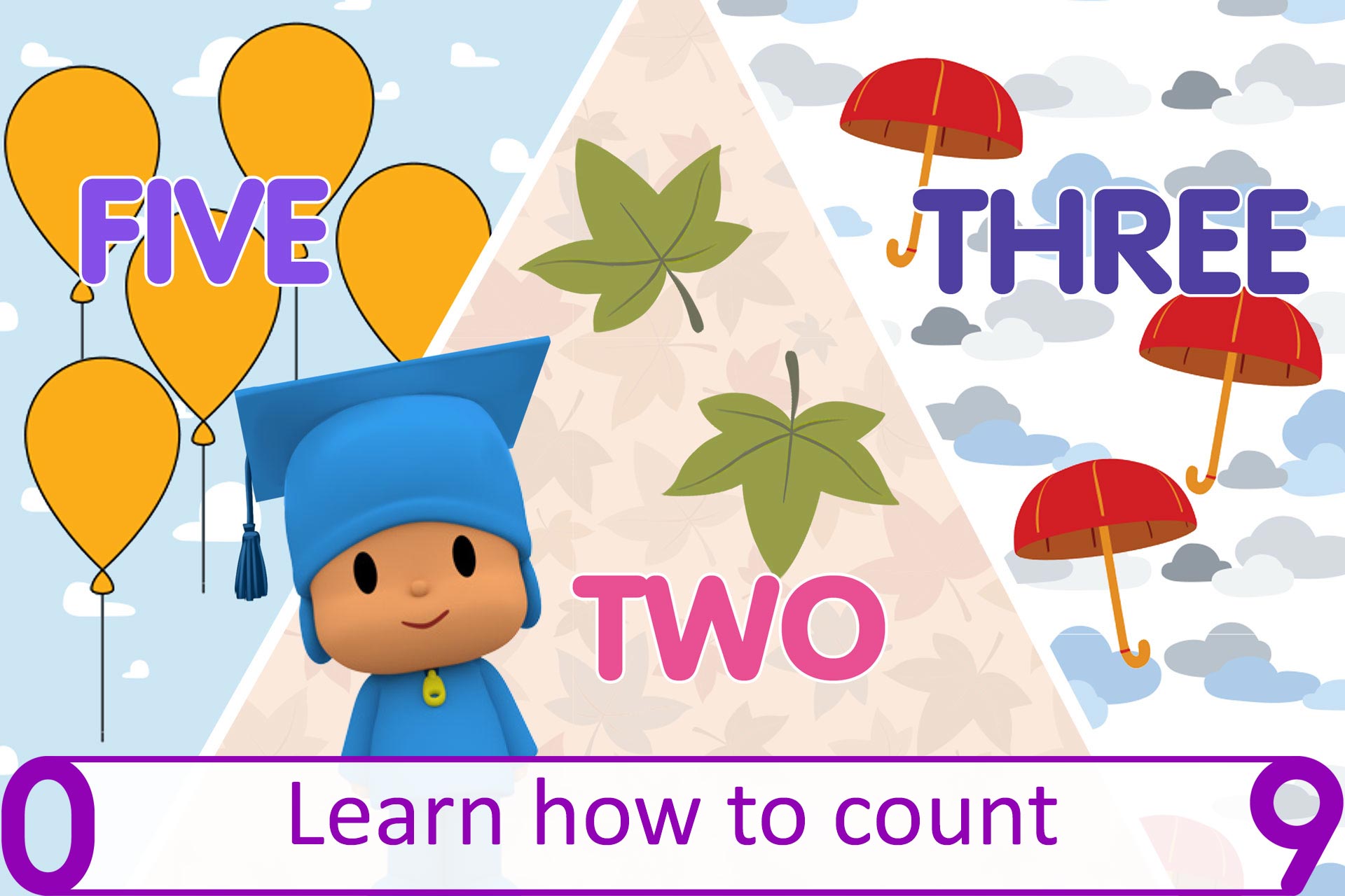 اسکرین شات 2 بازی Pocoyo's Numbers game: 1, 2, 3
