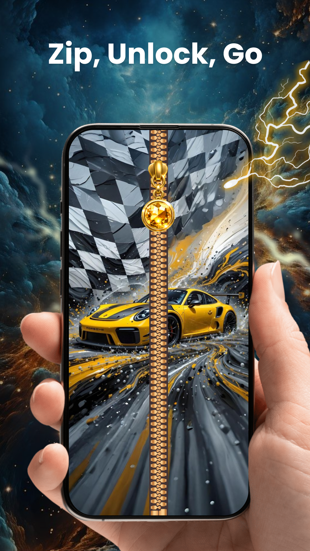 اسکرین شات 5 برنامه Zipper Lock Screen, Wallpapers