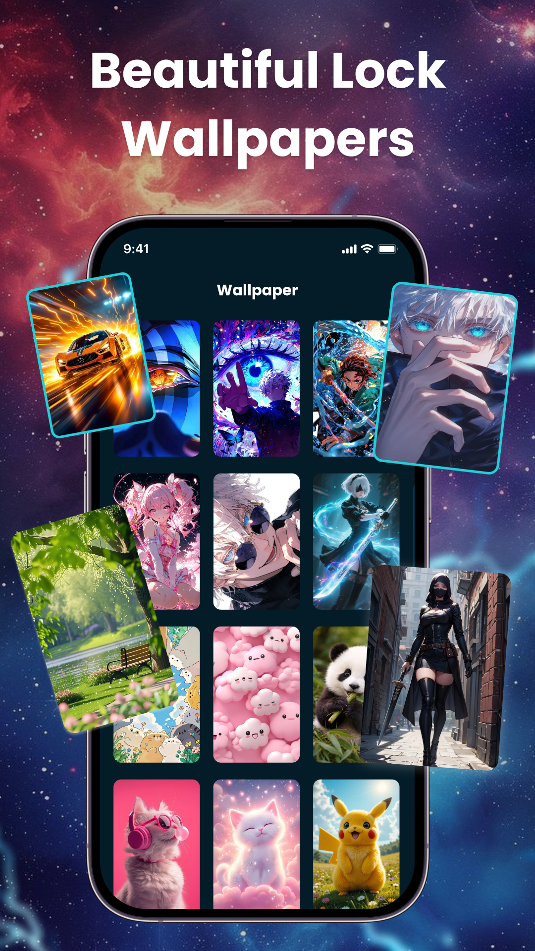 اسکرین شات 4 برنامه Zipper Lock Screen, Wallpapers