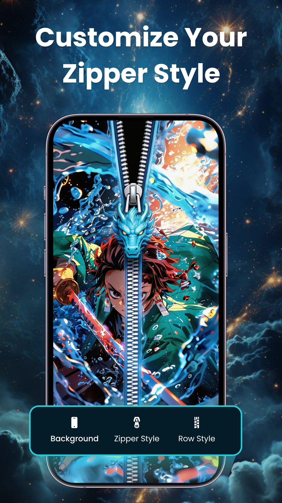 اسکرین شات 2 برنامه Zipper Lock Screen, Wallpapers