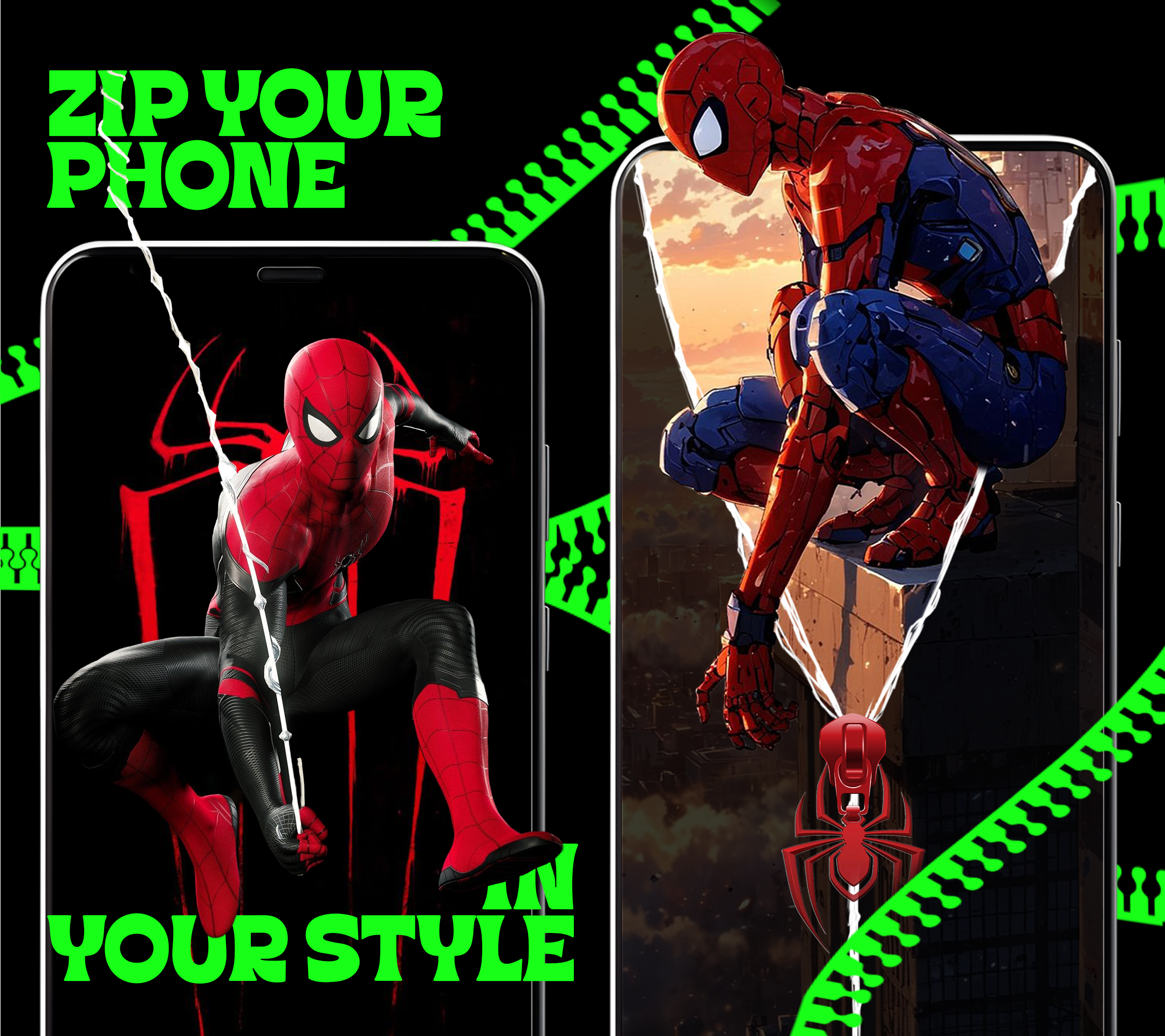 اسکرین شات 1 برنامه Zipper Lock Screen - Wallpaper