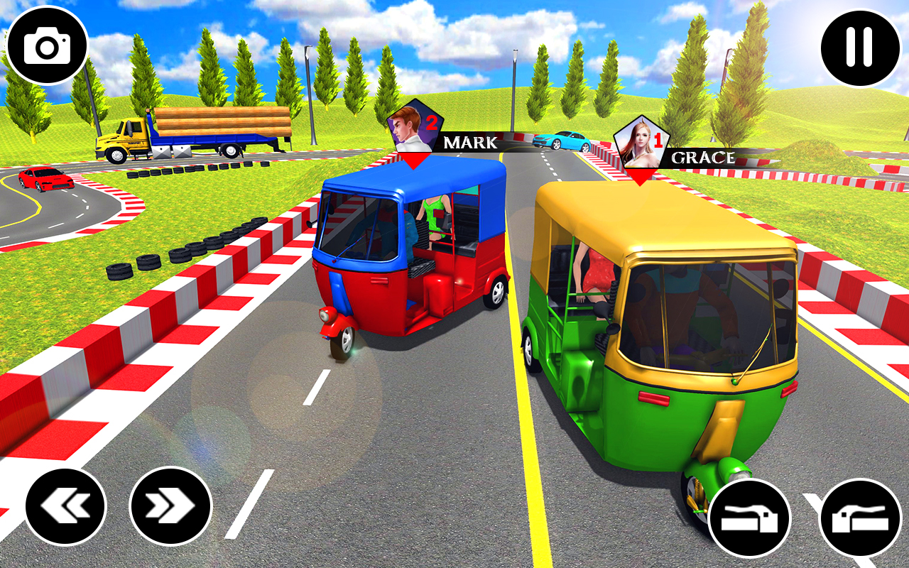 اسکرین شات 3 بازی City Rickshaw Game: Car Games