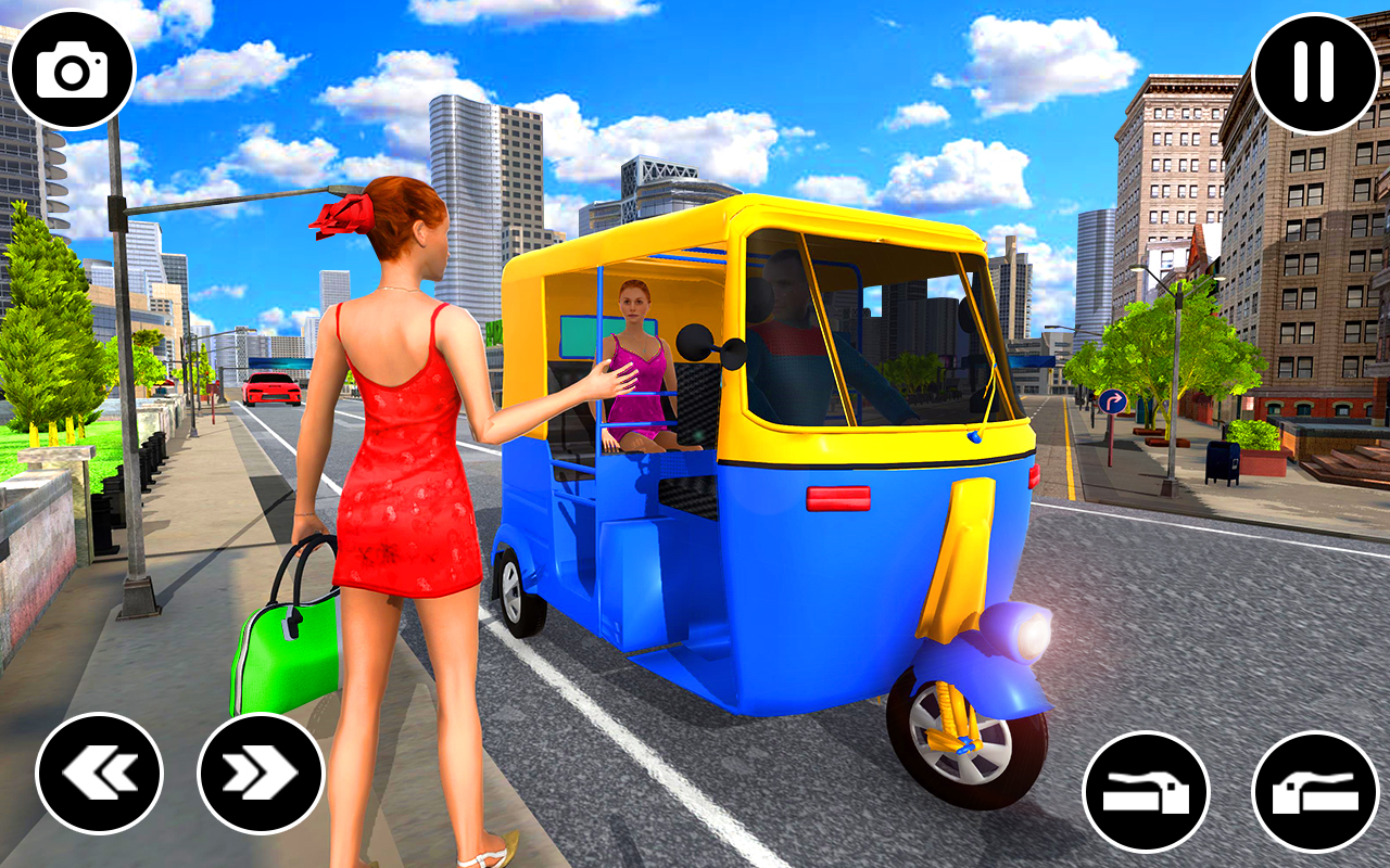 اسکرین شات 1 بازی City Rickshaw Game: Car Games
