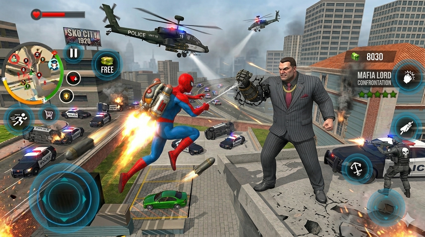 اسکرین شات 2 بازی Spider Miami Gangster Hero Man