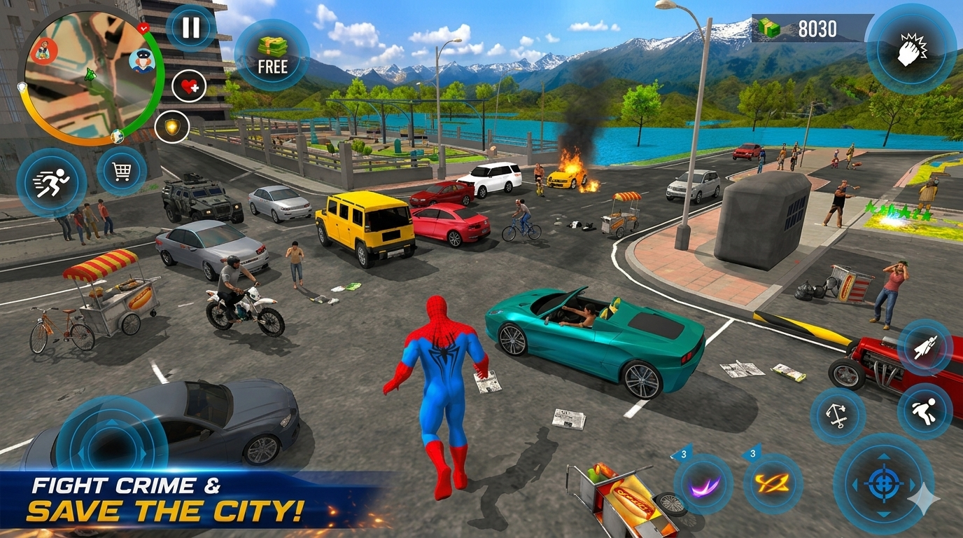 اسکرین شات 3 بازی Spider Miami Gangster Hero Man