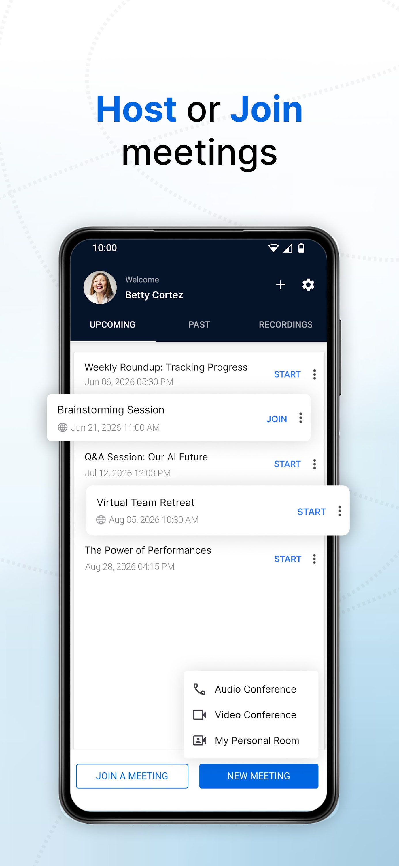 اسکرین شات 3 برنامه Zoho Meeting - Meet Virtually