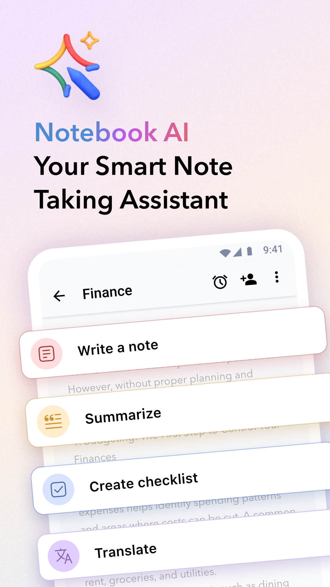 اسکرین شات 1 برنامه Notebook - Note taking & AI
