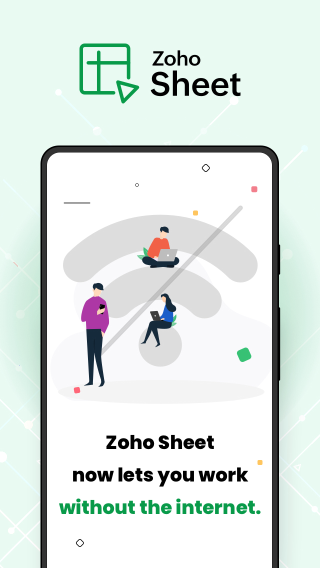 اسکرین شات 1 برنامه Zoho Sheet: Spreadsheet App