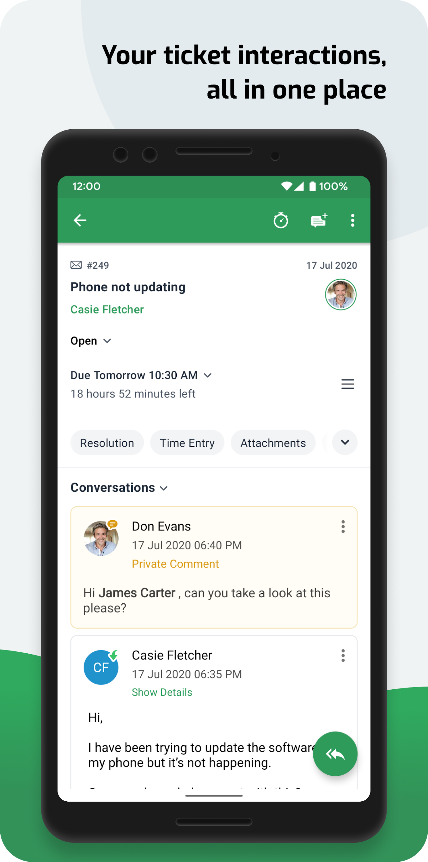 اسکرین شات 4 برنامه Zoho Desk