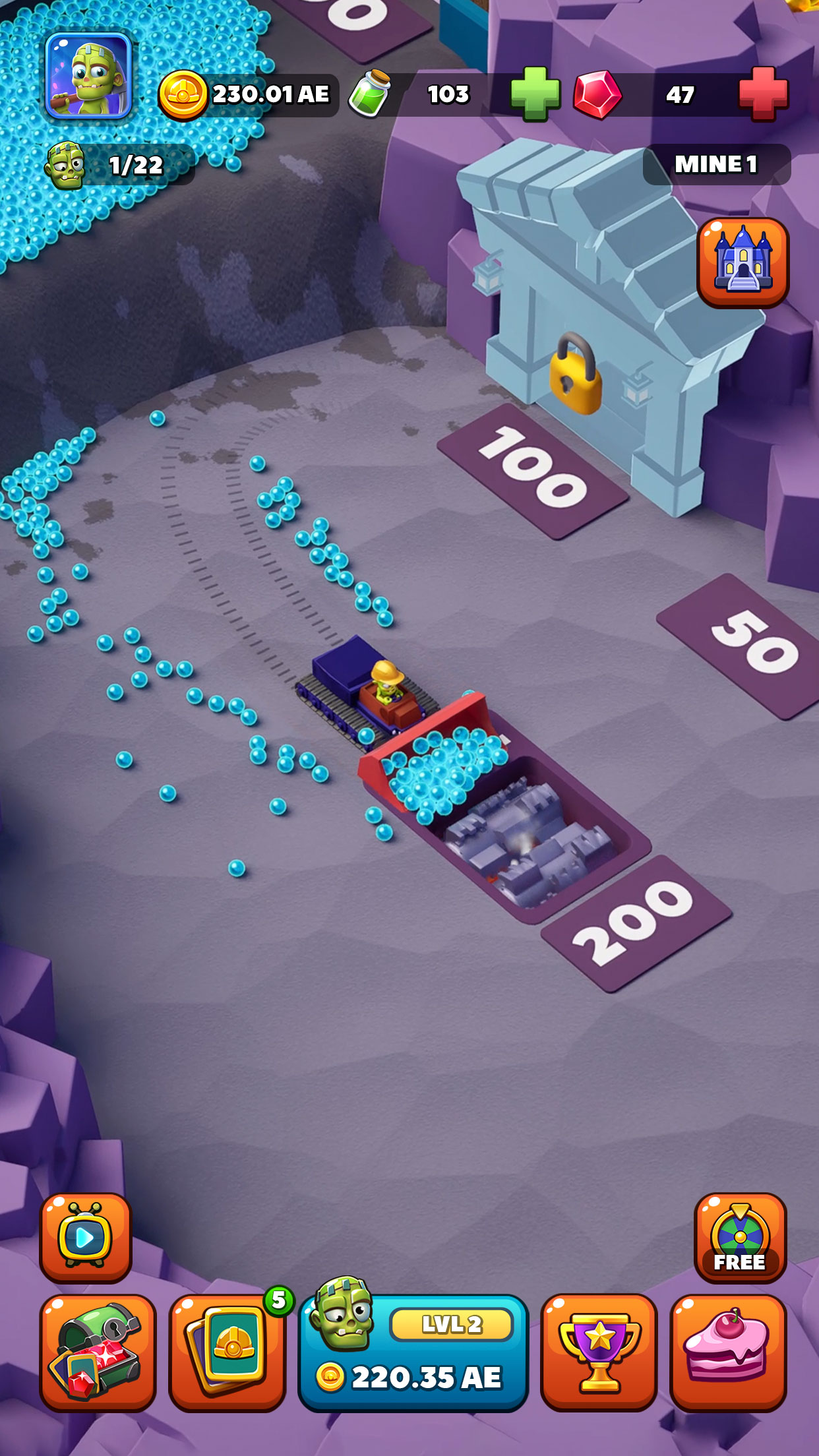 اسکرین شات 2 بازی Idle Zombie Miner: Gold Tycoon