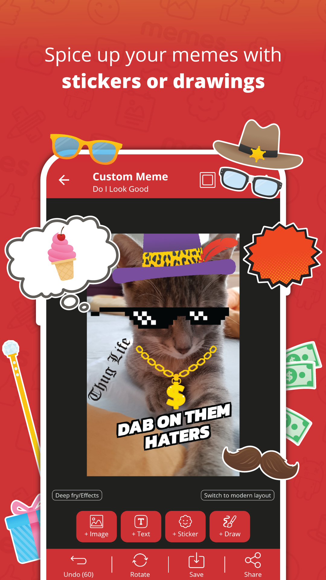 اسکرین شات 3 برنامه Meme Generator