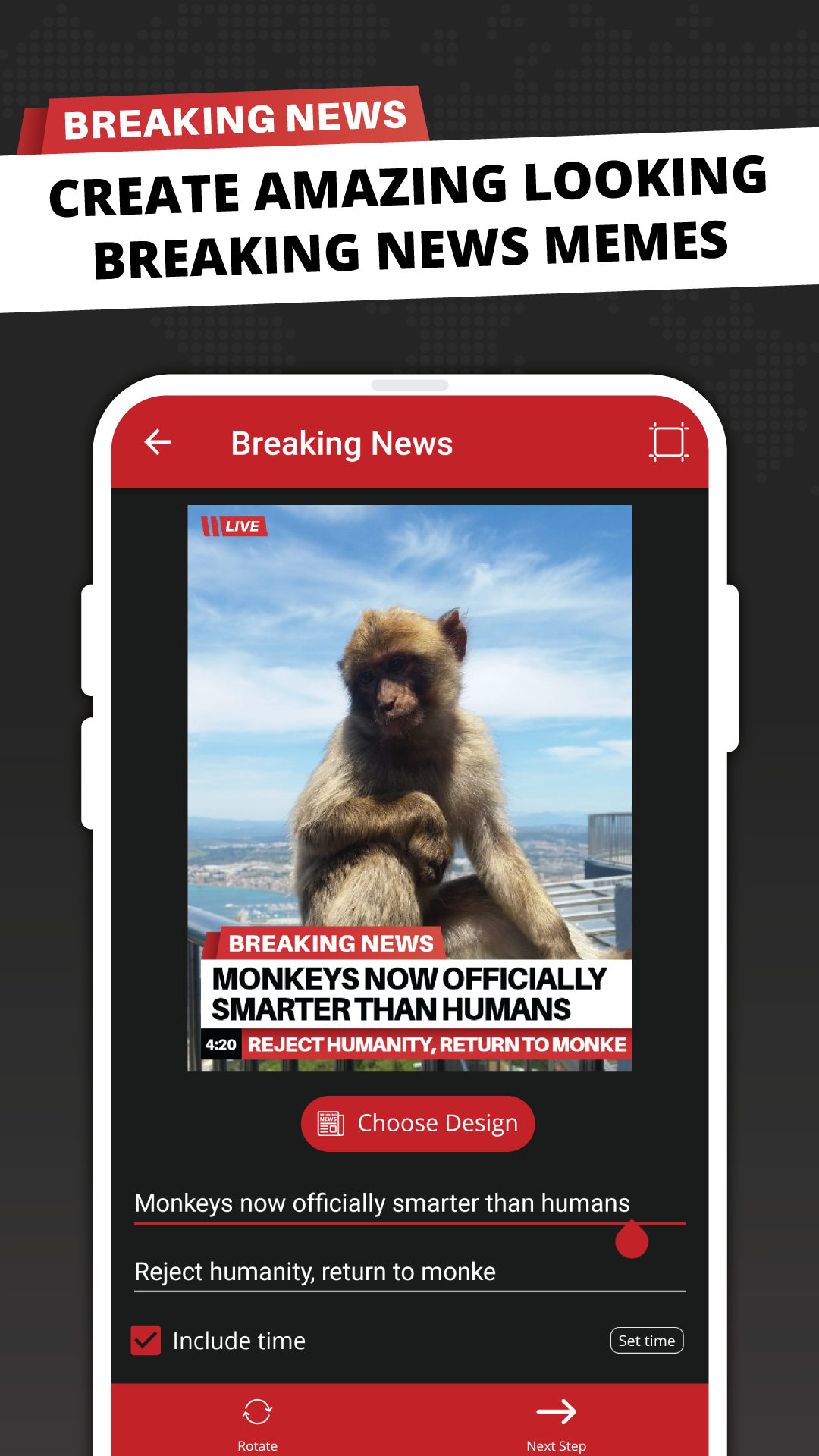 اسکرین شات 1 برنامه Breaking News Memes