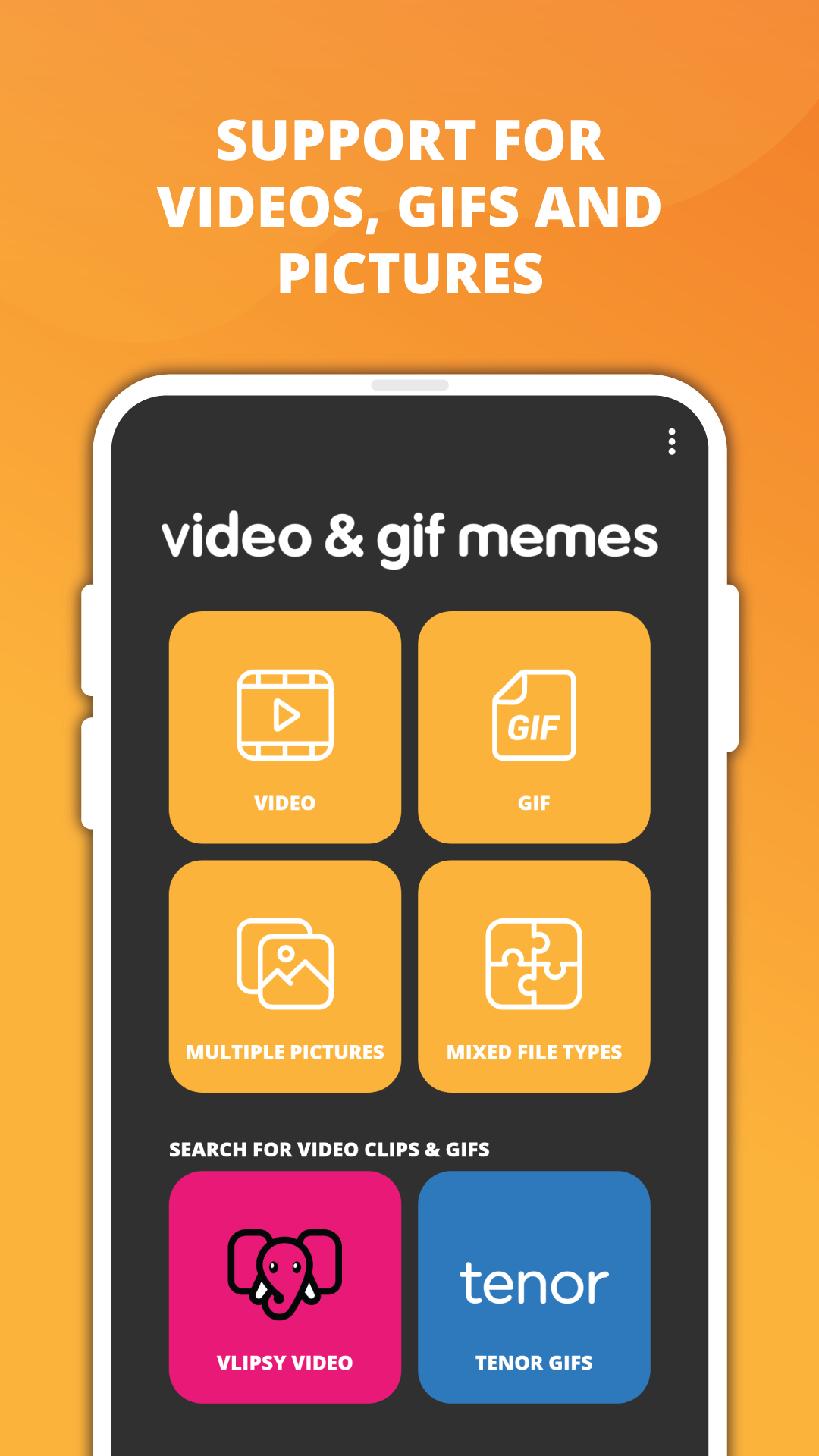 اسکرین شات 1 برنامه Video & GIF Memes