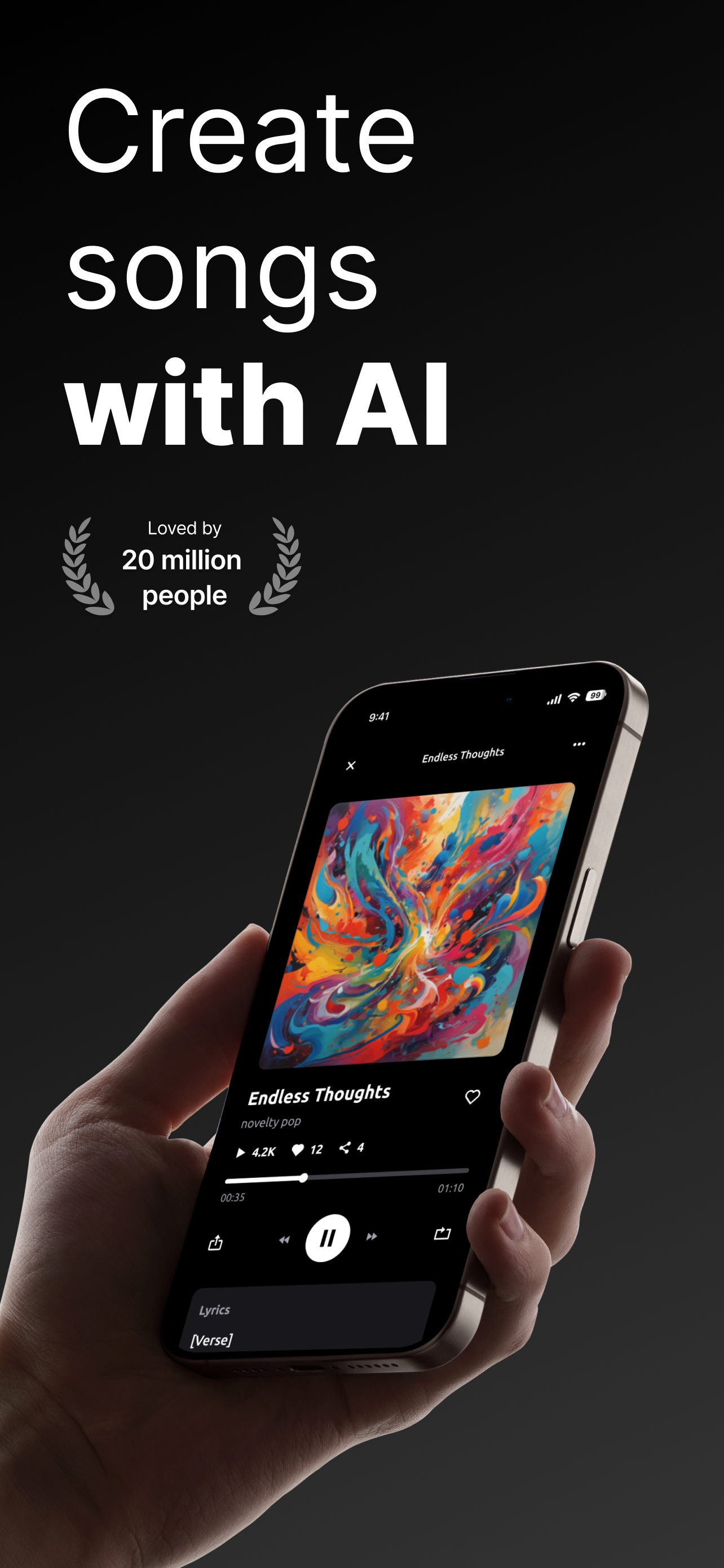 اسکرین شات 1 برنامه Zona: AI Song Maker & Creator