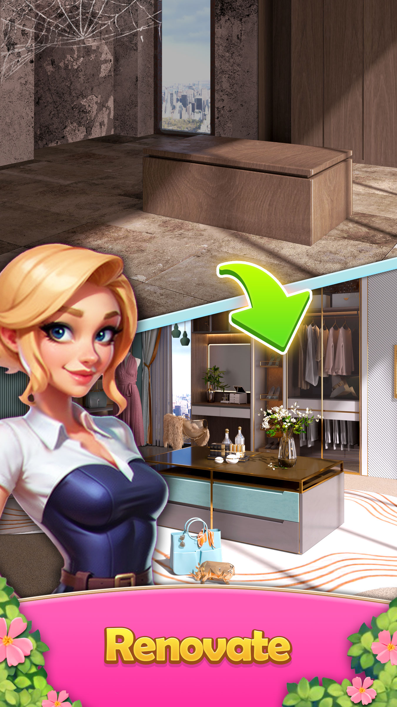 اسکرین شات 2 بازی Merge Room : Decor Fusion