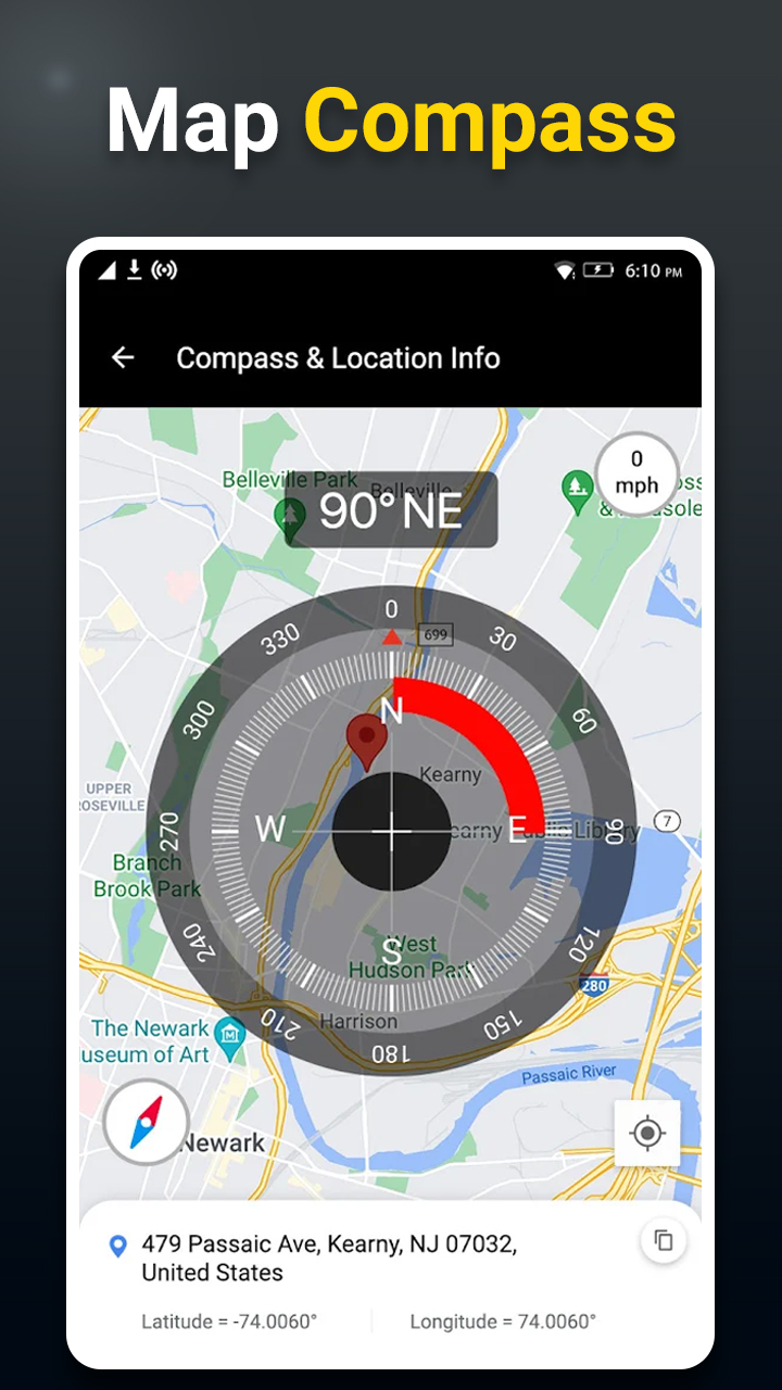 اسکرین شات 4 برنامه Compass - Digital Compass App