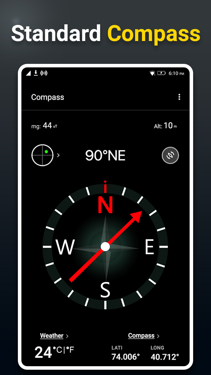 اسکرین شات 3 برنامه Compass - Digital Compass App