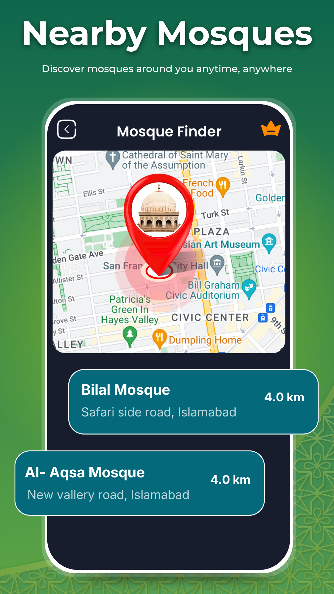 اسکرین شات 5 برنامه Qibla Direction Prayer Times