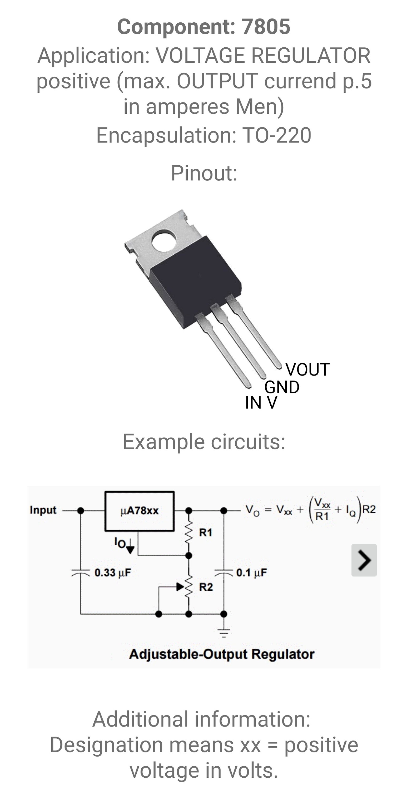 اسکرین شات 8 برنامه Electronic Component Pinouts