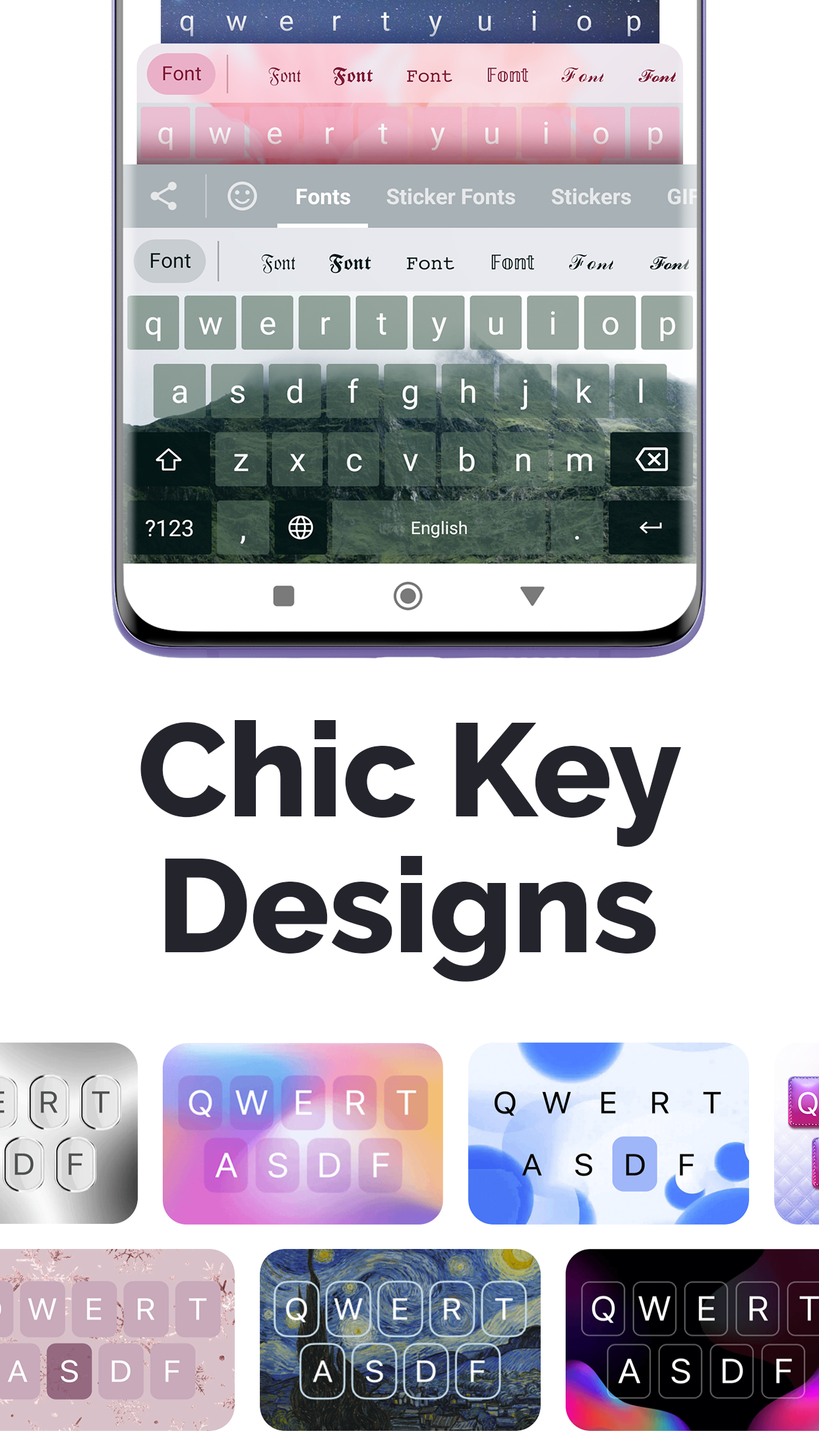 اسکرین شات 2 برنامه Fonts Art - Keyboard Fonts