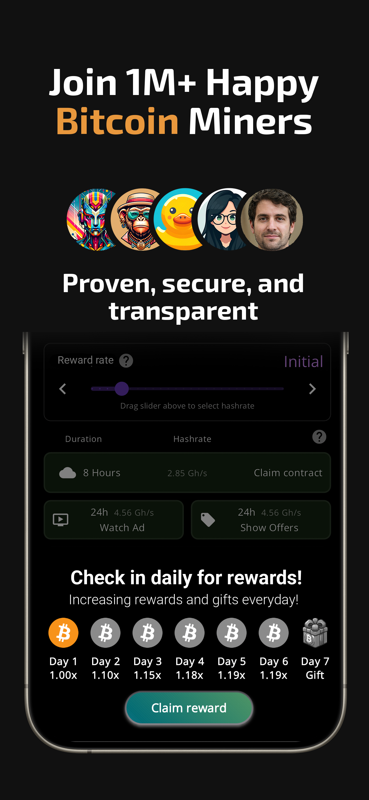 اسکرین شات 3 برنامه Bitcoin Mining (Crypto Miner)