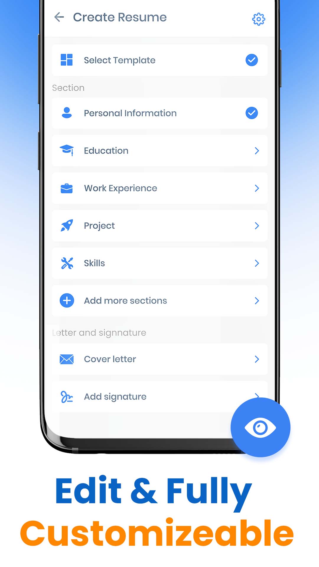 اسکرین شات 4 برنامه Resume Builder PDF - CV Maker