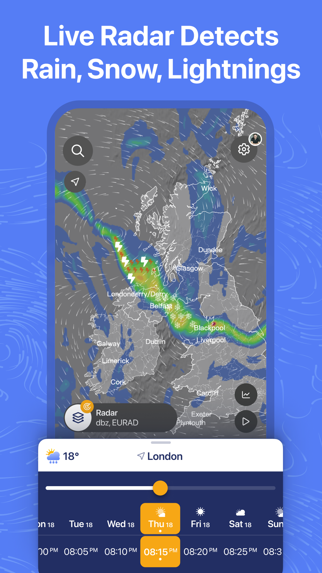 اسکرین شات 1 برنامه Ventusky: Weather Forecast