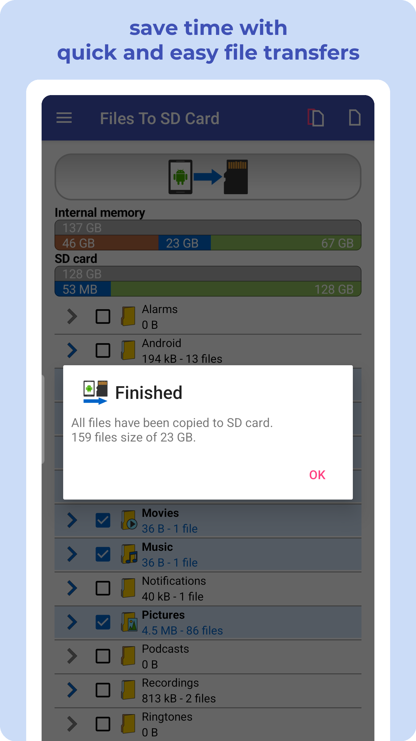 اسکرین شات 7 برنامه Move Files to SD Card & USB
