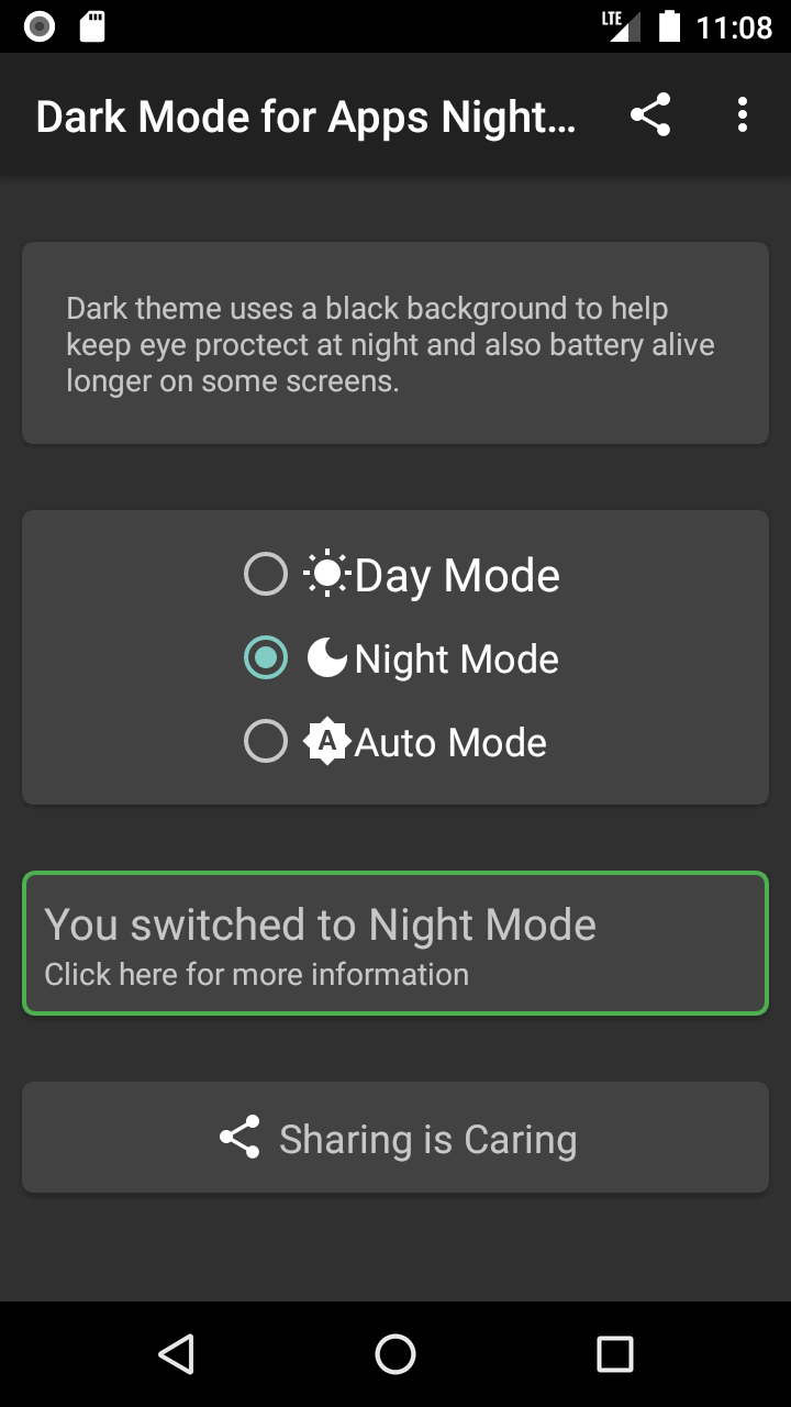 اسکرین شات 5 برنامه Dark Mode for Apps Night Theme