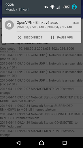 اسکرین شات 4 برنامه OpenVPN for Android