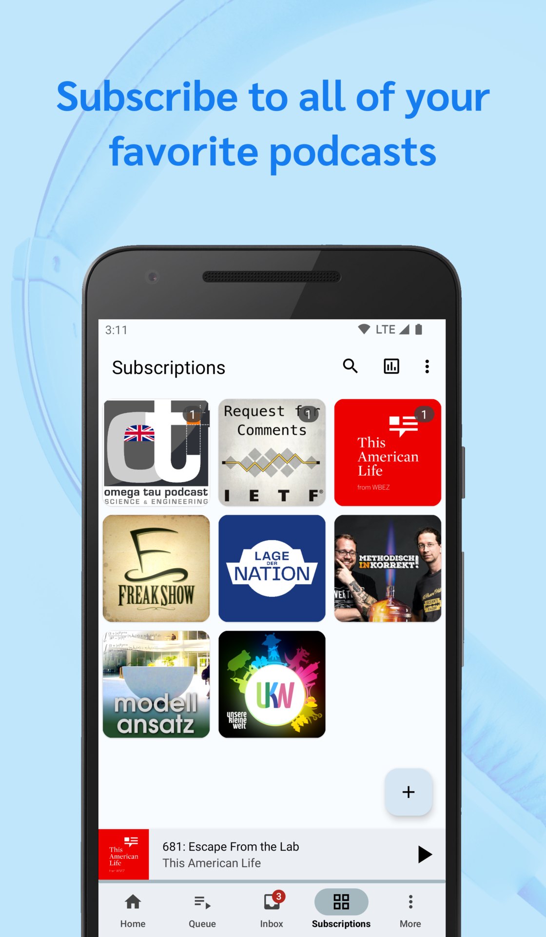 اسکرین شات 2 برنامه AntennaPod - Podcast Player