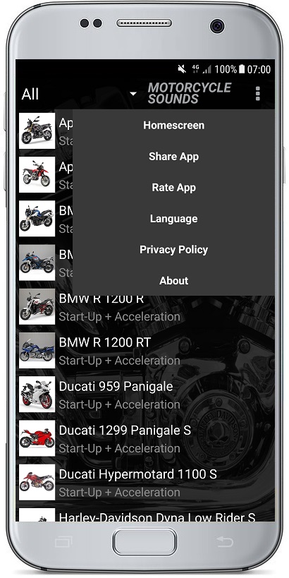 اسکرین شات 8 برنامه BIKE & MOTORCYCLE SOUNDS