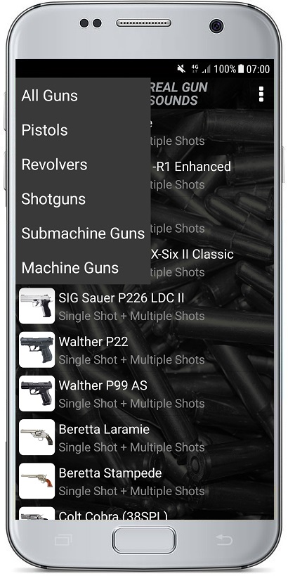 اسکرین شات 2 برنامه REAL GUN SOUNDS